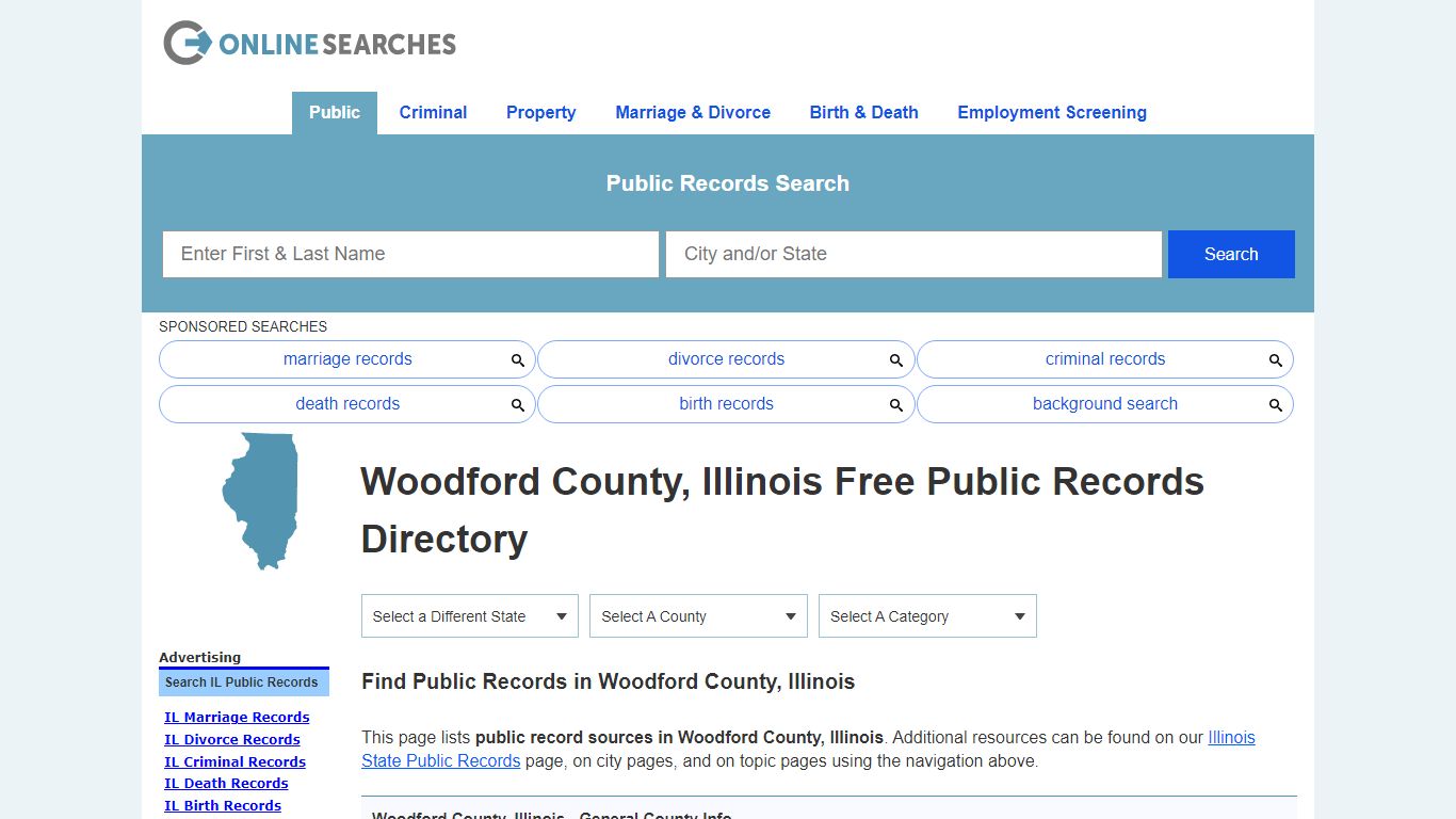 Woodford County, Illinois Public Records Directory